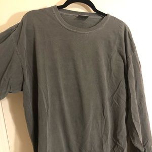 Plain Long Sleeve Grey Comfort Colors T-Shirt